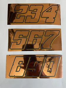 Discounted Chrome Rose Gold W/ Blue & yellow #’s 2,3,4,5,6,7,8,9,0 Box L - Picture 1 of 8