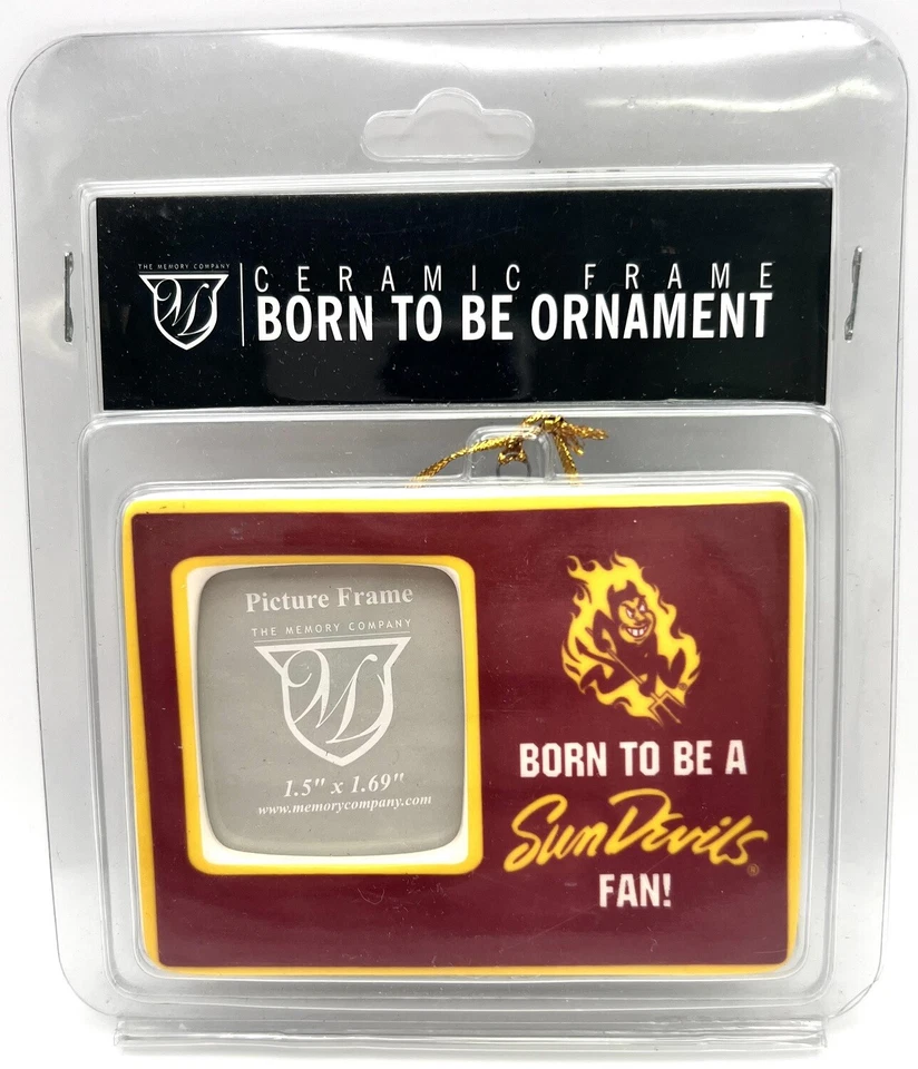 Arizona State Sun Devils NCAA College Gift Born Be Ceramic Photo Frame Ornament - Image 1 of 1