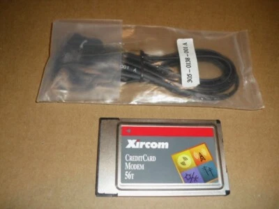 CM56T Xircom Credit Card, Modem 56T  +Dongle Cable - Image 1 of 4