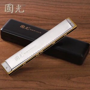 Personalized Engraved 24 Holes Tremolo Silver Harmonica Key of C Organ Harmonica - Picture 1 of 8