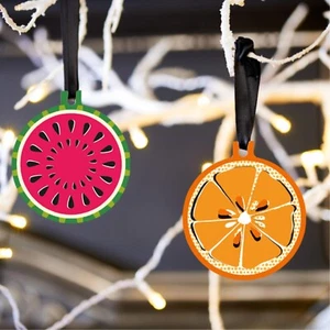 Rebanada de fruta colorida personalizada árbol de Navidad decoración adorno chuchería - Imagen 1 de 5
