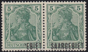 Sarre ABART pareja Mi.Nr. 32 V ar nuevo comprobado BPP valor mi.€ (1417) - Imagen 1 de 2