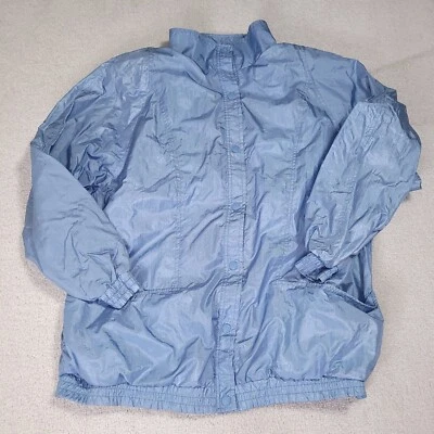 Chaqueta cortavientos vintage años 80 Tudor Court by Haband forrada XL azul claro Foto 1 de 4