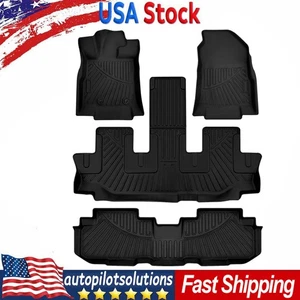 All Weather Floor Liner Mats Black Waterproof For 2019 2020-2023 Subaru Ascent - Picture 1 of 19