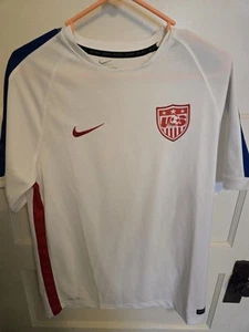 Nike US Soccer Jersey Shirt Womens L Red White Blue USWNT Training Football Kit - Picture 1 of 3