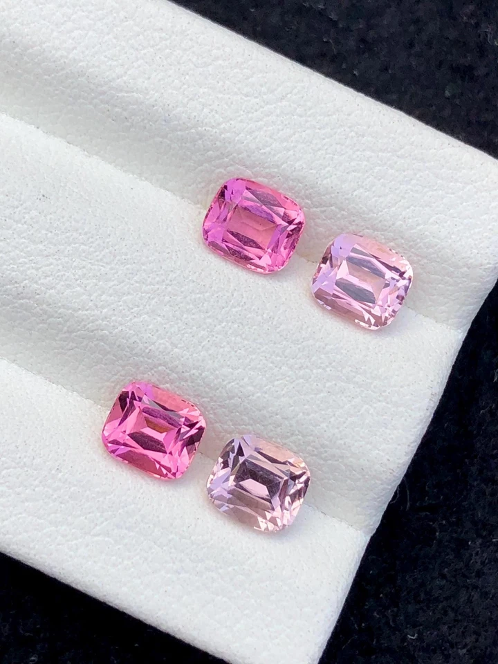 Pink Tourmaline Faceted Pair 3.25 ct – Clean Matched Stones for Jewelry - Image 1 of 4