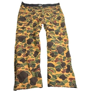 Vintage Saf T Bak Pant Men XXL Duck Frog Camo Hunting Padded Insulated USA Made - Picture 1 of 16