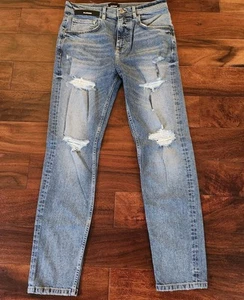 Playboy Brand Mens Size 30 Skinny Jeans Light Wash Destroy PB-3152 Authentic NEW - Picture 1 of 17