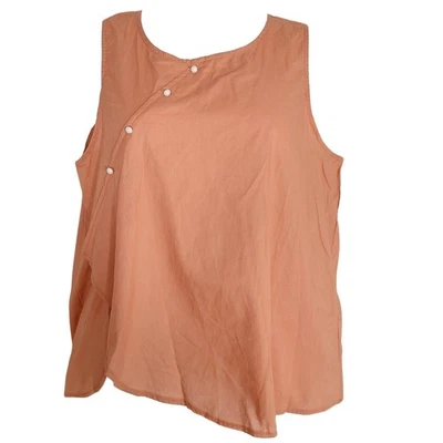 Camiseta sin mangas asimétrica naranja quemada Zanzeo talla XXL nueva con etiquetas Foto 1 de 4