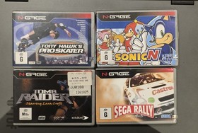 Nokia N-gage  4 Games - Sega Rally Sonic N Tomb Raider Tony Hawks 