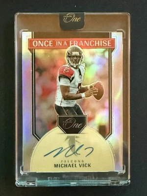 2024 Panini One Michael Vick Once In A Franchise On Card Auto Silver /99 - Image 1 of 2