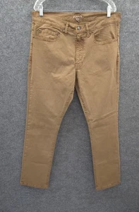 Pantalones de mezclilla 32 Bar azules para hombre 34x32 tiro medio bolsillos rectos mezcla de algodón marrón NUEVO - Imagen 1 de 13