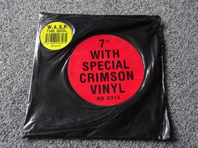 W.A.S.P WASP The Idol 7" Special Crimson Vinyl 1992 NEW VINTAGE SEALED ! RS 6314 Foto 1 de 4