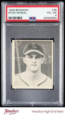 Bowman #36 Stan Musial 1948 radiocontrol novato PSA 4 en muy buena condición-ex Cardinals Salón de la fama Foto 1 de 2