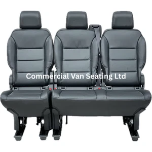 Rear Triple Bench Seat - Leather : Mercedese SPRINTER / Mercedese VITO - NEW - Picture 1 of 18