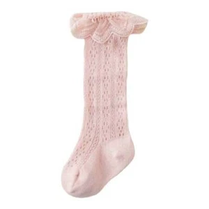 Baby Girls Pink Lace Ruffle Knee Socks 0-6M 6-12M - Picture 1 of 1