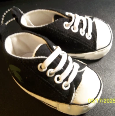 Sapatos de bebê tamanho 0-6 meses recém-nascido logotipo espartano preto fanático - Imagem 1 de 4