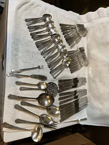 ONEIDA Rogers Silverplate Flatware 1938 ROSALIE 60 Plus Pcs Inc Ladle Tomato ++ - Picture 1 of 11