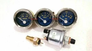 Medidor de voltaje de temperatura de presión de aceite eléctrico de 2"/52 mm - unidad transmisora cara azul - Imagen 1 de 3