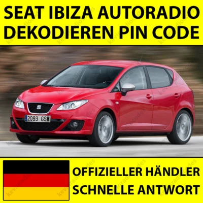 ✅SEAT IBIZA RADIO DEKODIEREN PIN CODE RNS 510 MFD ALANA ULSECD ALLE MODELLE✅ - Bild 1 von 4