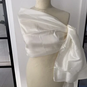 Elfenbein Taft brandneu Damen Abend Schal/Halstuch-klein - Bild 1 von 4