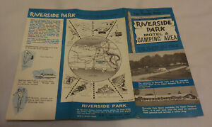 1 Riverside Park Motel & Camping Area Niagara River parkway Ontario Brochure vtg