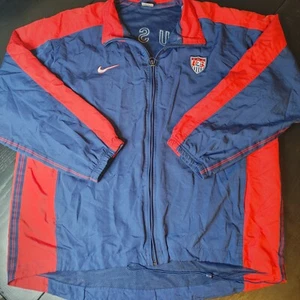 NIKE US SOCCER Windbreaker Jacke rot/blau - Herren Unisex XL Full Zip, Soccer Ge - Bild 1 von 11