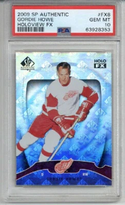 2009 UPPER DECK SP AUTHENTIC HOLOVIEW FX #FX8 GORDIE HOWE CARD PSA 10 LOW POP - Image 1 of 2