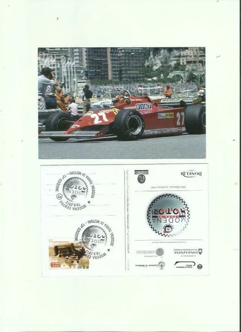 Gilles Villeneuve,1X Postcard ,2012,stamp Exhibition MODENA MOTORI , Ferrari Cover