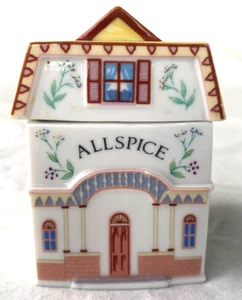 “All Spice” Lenox Spice Village Fine Porcelain House Cottage Jar 1989 3” Tall - Picture 1 of 5