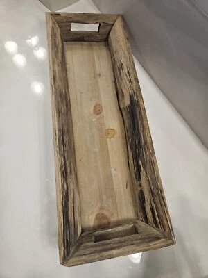 Creative Co-op Wood Tray Rectangular - distressed - Image 1 of 4