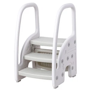 Kids 3 Step Stool with Handles Sides Stepping Standing Stool Helper Non-Slip - Picture 1 of 7