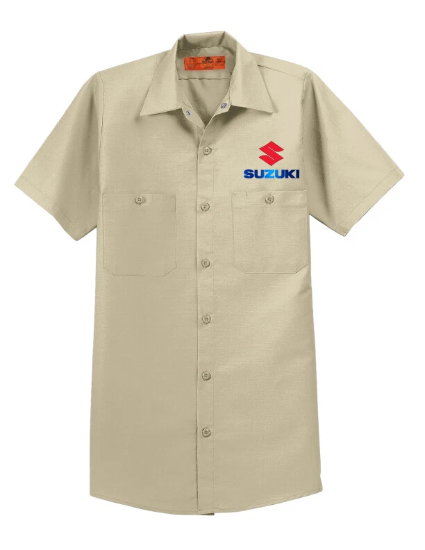 RED KAP Industrial Mechanic Shirt Motorcycle Biker Fathers Day Suzuki Metallic - Image 1 of 1