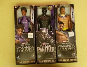 Marvel Studios 3 FIGURES BLACK PANTHER AND WAKANDA FOREVER SHURI, NAMOR + 2 BAGS - Picture 1 of 9