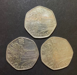 1 x Cycling London 2012 Olympics 2011 Fifty Pence Coin 50p | Circulated - Picture 1 of 2