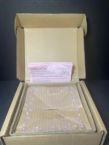 Pampered Chef Daisy Dessert Plates Set Of 4 6" Square Appetizer # 2818 Retired - Picture 1 of 5