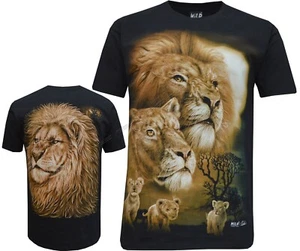 New Lion Big Cat King Of The Jungle Pride Animal Glow in The Dark T-Shirt M-3XL - Picture 1 of 2