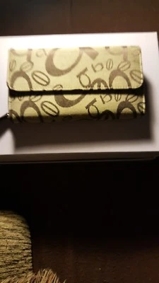 Cartera de mujer de lona beige/marrón Foto 1 de 3