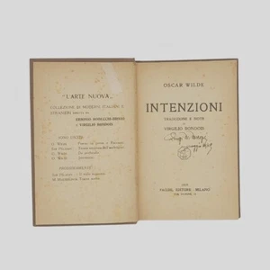 Libro Oscar Wilde Intenzioni 1919 - Picture 1 of 6