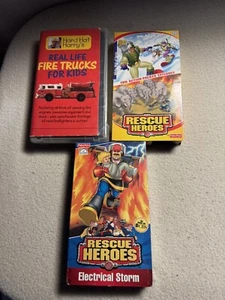 Rescue Heroes Fire Truck VHS Lot Electrical Storm Real Life Nostalgia 90s Fisher - Picture 1 of 9