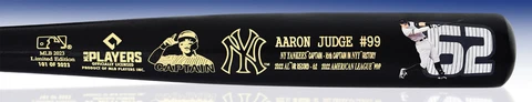 AARON JUDGE THE  YANKEE CAPTAIN BLACK MAPLE BAT   BIGTIMEBATS Cover