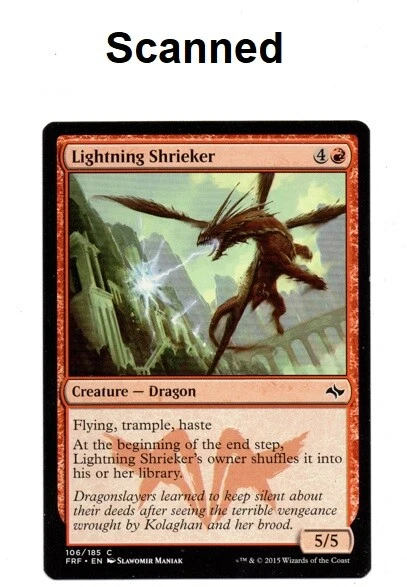 MTG Lightning Shrieker Creature Dragon Fate Reforged 2015 Card Lightly Dented - Image 1 of 2
