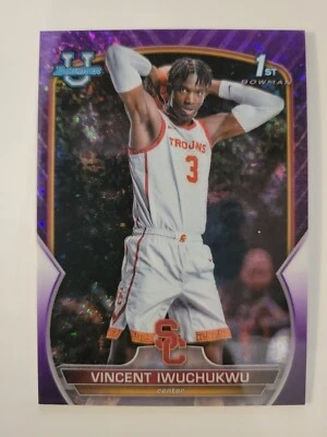 VINCENT IWUCHUKWU 2022-23 Bowman Chrome U 1st Bowman PURPLE SPECKLE Refractor - Image 1 of 2