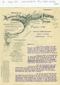 Dépt 37 - Tours - Très Belle Entête Secteur de la Meunerie Boulangerie de 1913 - Picture 1 of 1