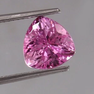 Piedra preciosa suelta de zafiro rosa de Ceilán impecable natural AAA 8x8 mm - Imagen 1 de 4
