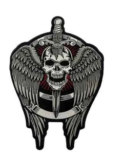 Punk Skull Iron Patches DIY Hat Jeans Jacket Cloth Embroidery Badge - Picture 1 of 3