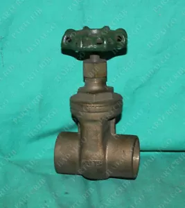 Watts, 125WSP, Gate Valve 1-1/2" 1.5" Brass 200WOG Solder Ends - Picture 1 of 3