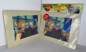 Teenage Mutant Ninja Turtles Animation Art (1991) Pair of Shredder Cels w/ COA! - Picture 1 of 12