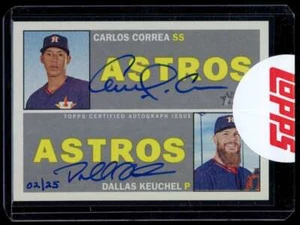 2016 Topps Heritage  Real One Dual Autograph Carlos Correa 2/25 - Picture 1 of 2