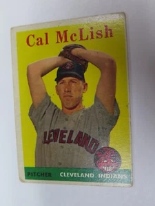 1958 Topps Cal McLish #208 Cleveland Indians Baseball Card - Picture 1 of 2